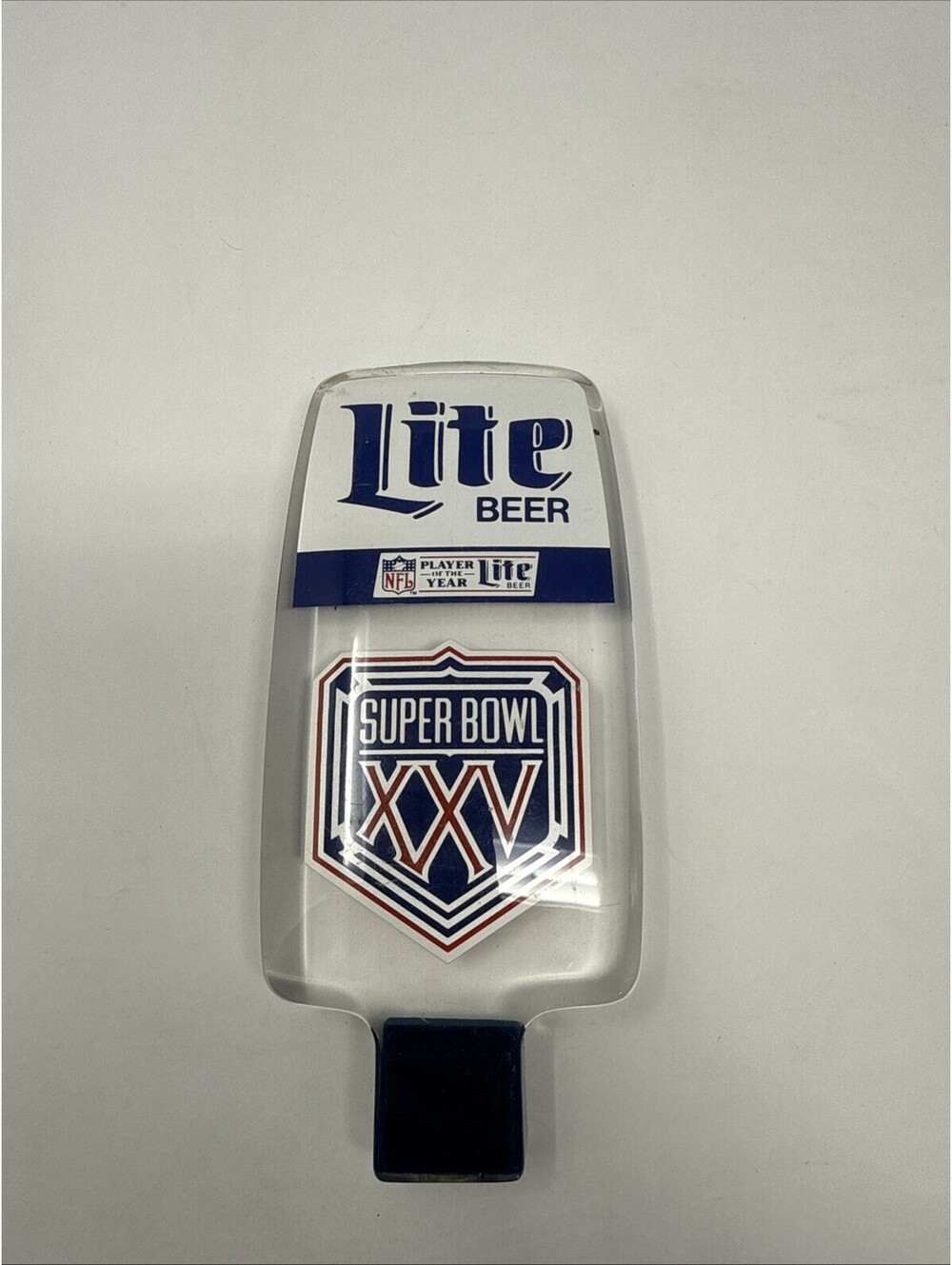 MILLER LITE NFL SUPER BOWL XXV Beer Tap Handle Tampa Florida 1991 GIANTS v BILLS